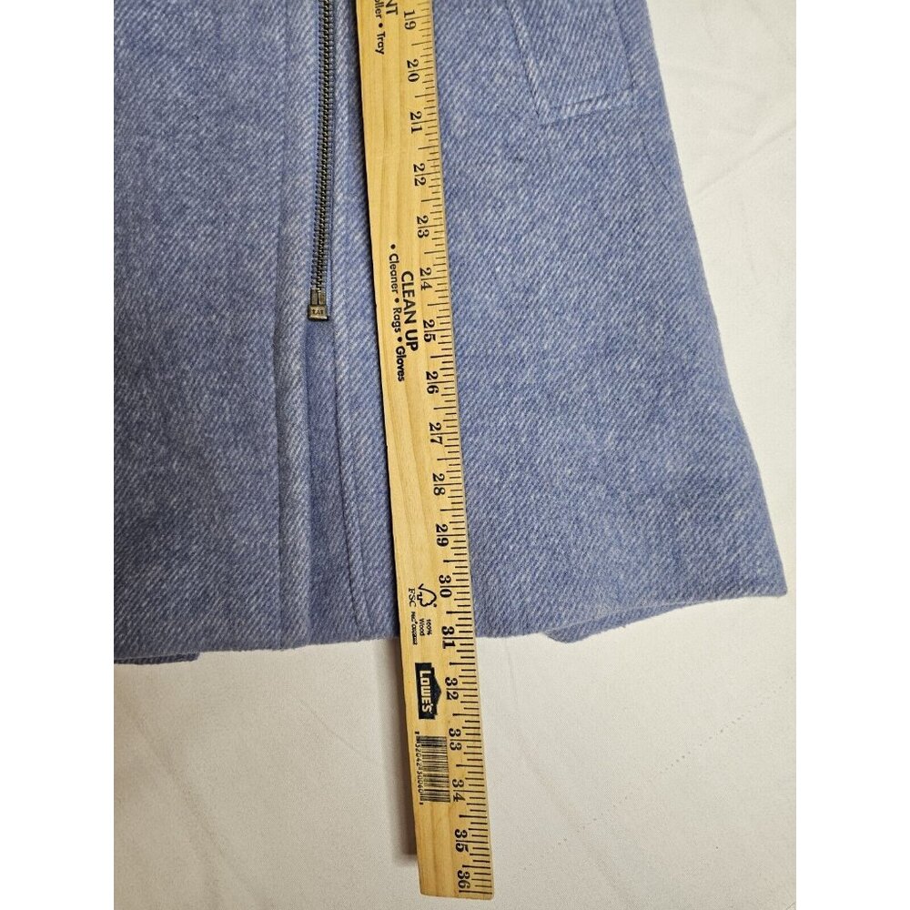 Periwinkle Moto Peacoat Wool Blend The Loft Women's XS - Picture 8 of 10